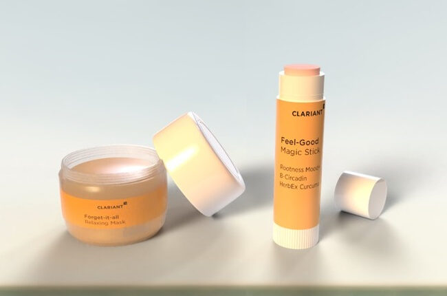 Clariant Actives & Natural Origins created two formulations under the concept »The Joyologist«: The »Forget-It-All Relaxing Mask« and the »Feel-Good Magic Stick«.Clariant Actives & Natural Origins created two formulations under the concept »The Joyologist«: The »Forget-It-All Relaxing Mask« and the »Feel-Good Magic Stick«.