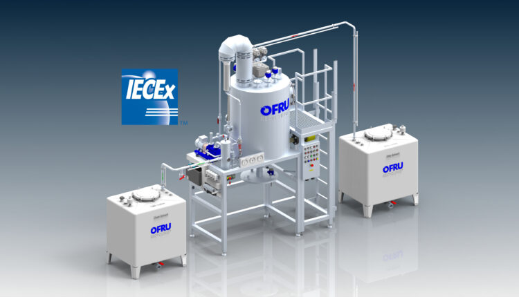 OFRU Solvent Recycling Systems are Awarded IECEx Certification.